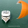 The 80m² LibertyKite® tows larger vessels 12 - 20 m.